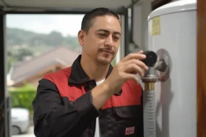 Fito Plumbers installing a water heater